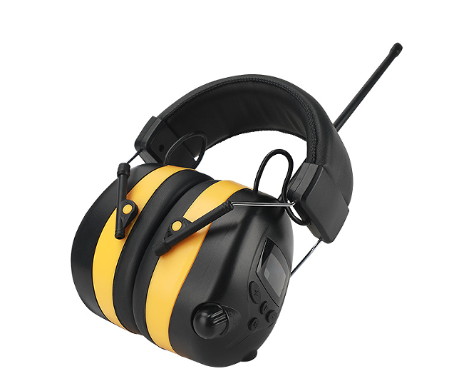 URIZONS 2 in 1 wireless Headset with LED display FM/AM Radio Safety Ear Muffs Noise Cancelling Electronic Hearing protection Wireless Headphones Tactical Walker Amplification Anti-noise Electronic Ear